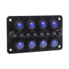 Panel s 8 spínačmi + 8 poistkami, 12/24V