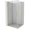 Mexen Velar L zasúvacia sprchová kabína 110 x 75 cm, transparentná, zlatá brúsená - 871-110-075-03-55