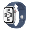 Apple Watch SE GPS + Cellular 44mm Silver Aluminium Case with Denim Sport Band - M/L MXGQ3QC-A