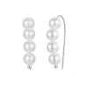 GRACE Silver Jewellery Perlové náušnice Christina - stříbro 925/1000 E-BSE1174/294 Stříbrná Bílá