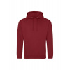 Mikina s kapucňou unisex Just Hoods - Red Hot Chilli XXL