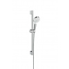 Hansgrohe Crometta Set sprchovej hlavice, 2 prúdy, tyče a hadice, EcoSmart 9 l/min, biela/chróm 26534400-HG