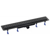 Polysan 73741B (KLAVER BLACK sprchový kanálik s nerezovým roštom, superflow, DN50, 910x122x65 mm)