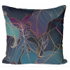 Soovi Home Obliečka na vankúš Emerald Night – listový vzor v petrolejovej, fialovej a zelenej Veľkosť: 40x40 mikrovlákno