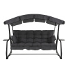 Záhradná hojdačka Ravenna Black Editon s bočnými stolíky H024-07IB PATIO