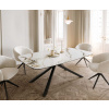 Jedálenský stôl Edge oválny 200x100 keramický Calacatta Luxe bielo