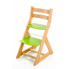 Hajdalánek Rastúca stolička ALMA buk - standard boky: buk, stred: zelená, varianta: bez pultíka ALMA