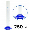 Odmerný valec menzúrka tr. B sklenený 250 ml plastová základňa