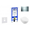 Geberit Duofix Modul na závesné WC s tlačidlom Sigma30, lesklý chróm/chróm mat + Villeroy Boch - WC a doska, DirectFlush, SoftClose, CeramicPlus 111.355.00.5 NI6