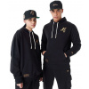 New Era Script Logo Oversized Hoody - Black/Metallic Gold L