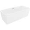 Mexen Nila voľne stojaca ryhovaná vaňa 170 x 75 cm, biela, prepad chróm - 52841708000-01