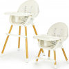 ECOTOYS Jedálenská stolička 2v1 Béžová (HA-004 BEIGE)