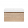 Naturel Koupelnová skříňka s umyvadlem Savona 78x43x44,8 cm dub halifax mat SAVONA80DHSAT