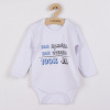 Body s potlačou New Baby 50% MAMIČKA + 50% OTECKO - 100% JA modré