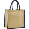 Westford Mill Taška Mini W477, nákupní, jutová, objem 6l COT50047790599-natural/nav UNI Natural/navy