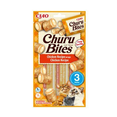 Churu Cat Bites Chicken wraps&Chicken Purée 3x10g