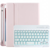 AppleKing púzdro s podsvietenou klávesnicou a priestorom na Apple Pencil pre iPad mini 1 / 2 / 3 / 4 / 5 - svetlo ružové - možnosť vrátiť tovar ZADARMO do 30tich dní