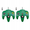 2ks Retro Nintendo 64 N64 ovládač, Green (2ks Retro Nintendo 64 N64 ovládač, Green)