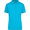 James & Nicholson Polokošile JN 568, žerzejová, elastická, krátký rukáv, dámská COT02056880502-aqua/white M Aqua/bílá