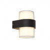 Searchlight Pittsburgh Outdoor Wall Light - Black Metal & Opal