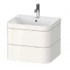 Duravit Happy D.2 Plus - Skrinka s umývadlom, 48x58x49 cm, 2 zásuvky, biela vysoký lesk HP4635O2222