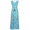 Guess Dlhé šaty GILDA LONG DRESS Modrá