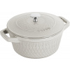 Staub Liatinový hrniec s pokrievkou Cocotte Twist, Ø 24 cm / 4,0 l, biela hľuzovka 1023541