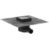 Hansgrohe RainDrain Point - Úplná sada podlahového vpustu 100x100 pre dlažbu, kartáčovaná nerezová oceľ 56247800