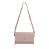 Dámska crossbody koženková kabelka Ružová