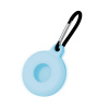 AppleMix Obal / puzdro pre Apple AirTag - kovová karabínka - silikónové - svetlo modré