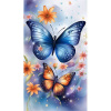 Diamantový obraz Motýle a kvety art