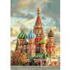 Educa - Puzzle Chrám Vasilija Blaženého, Moskva, Rusko - 1000 dielov
