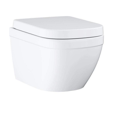 Grohe Euro Ceramic - Závesné WC s doskou SoftClose, Rimless, Triple Vortex, alpská biela 39554000
