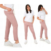 Fashionweek Dámske štýlové tepláky s vreckami BAGGY Boyfriend MF681 Farba: Ružový, Veľkosť: L/XL