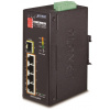 Planét ISW-514PTF, PoE switch 4x 10/100BaseTX+ 1x 100FX(SFP), 802.3at až 120W, DIN, IP40, -40~75 st.C, 12-48VDC