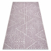 Eoshop Koberec COLOR 47176260 SISAL řádky, trojúhelníky, cikcak béžový / špinavě růžová (Velikost: 60x110 cm)