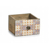 Krabička odtiene hnedej a béžovej, viacfarebná