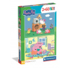 Puzzle 2 x 60 elementów. Super kolor. Peppa Pig