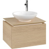 VILLEROY & BOCH Legato závesná skrinka pod umývadlo na dosku (umývadlo v strede), 1 zásuvka, 600 x 500 x 380 mm, Nordic Oak, B56700VJ