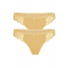 Cornela čipkované tangá - 2ks L béžová
