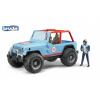 Bruder - modré auto jeep s řidičem