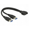 Kábel Delock USB - USB 3.1 typ C 0,25 m čierny