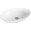 Polysan BANERA OVAL umývadlo na dosku, liaty mramor, 60x40cm, biela, 14397