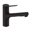 Hansgrohe Zesis M33 Drezová batéria 150, s výsuvnou spŕškou, matná čierna 74800670-HG