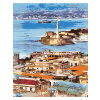 Diamantové maľovanie - PANORAMA MESTA MESSINA Rámovanie: vypnuté plátno na rám, Rozmer: 40x50 cm
