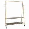 zahrada-XL Vešiak na oblečenie s policami a kolieskami 132x45,5x155,5 cm 4008913