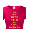 Dámské tričko - Keep calm and call Batman, Barva Sorbet, Velikost L Bezvatriko.cz 208205