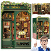 DOMČEKY PRE BÁBIKY DIY MINIATÚRNE DOMČEKY DREVENÁ SKLADAČKA KNÍHKUPECTVO PUZZLE
