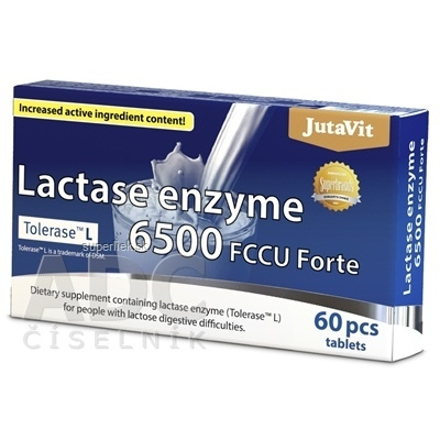 JutaVit Enzým Laktáza 6500 FCCU Forte tbl 1x60 ks, 5999887074400