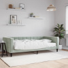 zahrada-XL Denná posteľ s matracom bledosivá 100x200 cm zamat 3196674